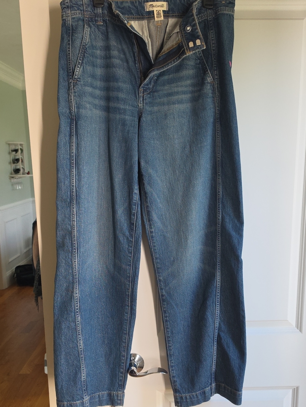 Madewell Women's Medium Blue Wide Leg Trouser Jeans